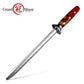 Grandsharp 10 Inch Knife Sharpening Rod Diamond Powder Coating Kitchen Classic Steel Knife Sharpener with Resin & Wood Handle