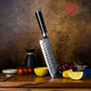 Grandsharp Black Handle 10Cr15CoMoV Damascus Santoku Knife