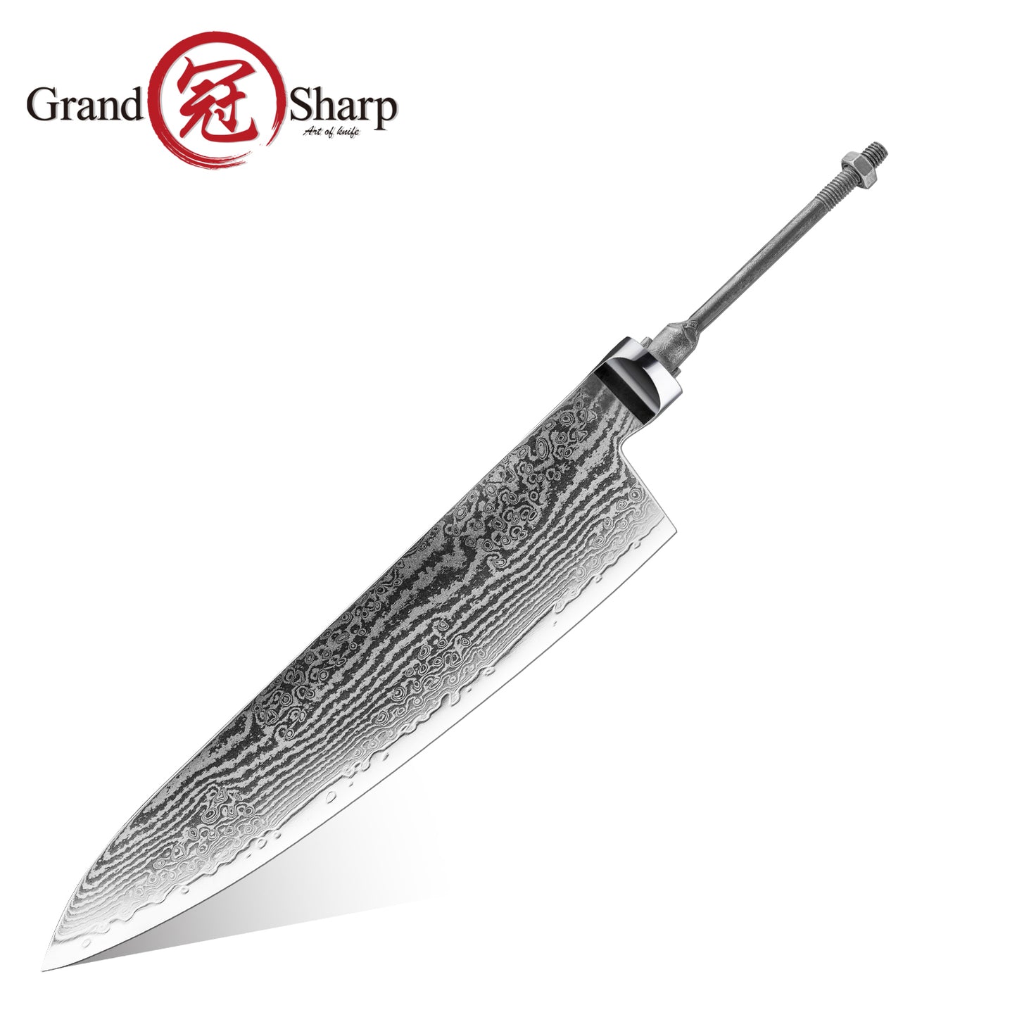 Premium DIY 67 Layers Damascus Steel Half Tang Blank Blade S35VN Powder Steel Core
