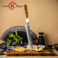 Grandsharp 55 Layers copper Damascus Steel 8'' Bread Knife with Solidified Wood+Imitation Ivory Handle