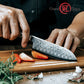 Grandsharp 5'' Santoku Knife 67 Layers AUS10 Damascus Steel Kitchen Chef Santoku Knives with Pakkawood Handle
