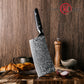 Grandsharp 7'' Kitchen Chopping Knife AUS10 Core 67 Layers Damascus Steel Cleaver Butcher Knife with Black Carbon Fiber Handle