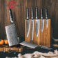 Grandsharp Luxury 67 Layers Damascus AUS10 Steel Kitchen Knives Sets 7 Pcs Chef Kitchen Knife Set with Black Carbon Fiber Handle