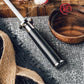 Grandsharp 8''Sharpener Rod #40 High Carbon Steel Black Pakka Wood Handle Use for sharpening knife scissors Honing Tool HRC-58