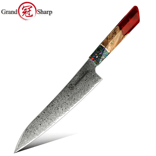 Grandsharp 10Cr15CoMoV Damascus Gyuto Chef Knife
