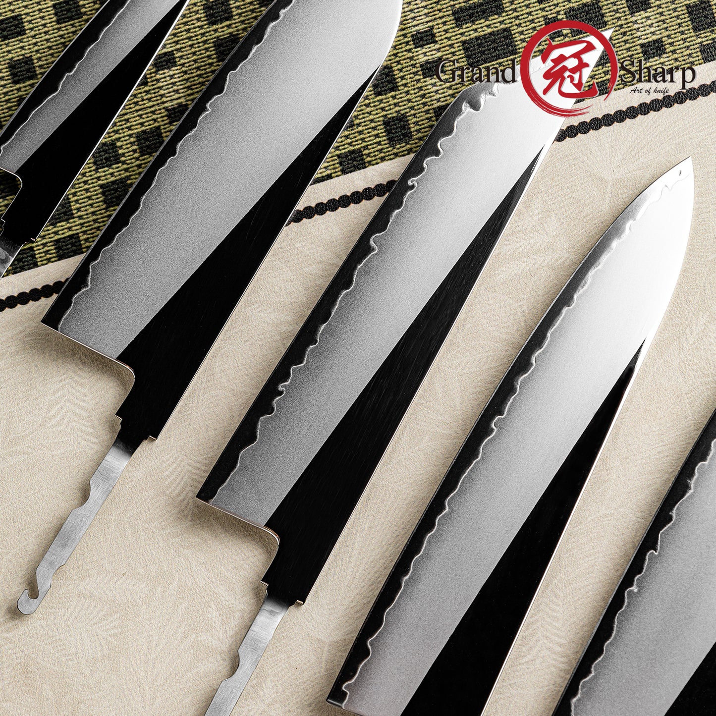 Grandsharp DIY Blade Hidden Tang PM204 / M390 san mai steel