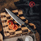 Grandsharp Damascus Steel 9 Inch Gyuto Knife 67 Layers Steel Kitchen Chef Knife with Black Carbon Fiber Handle
