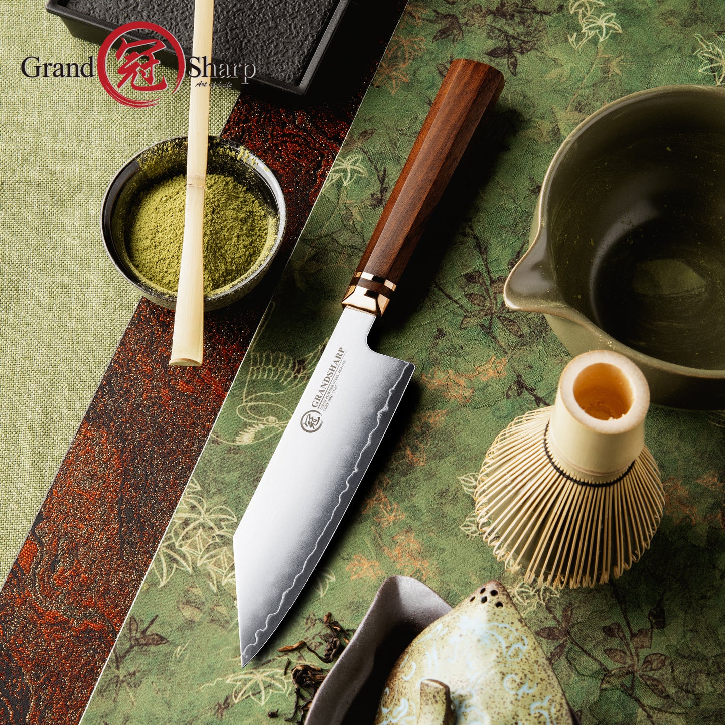 Grandsharp 5.5 Inch Japan ZDP189 Powder Steel Bunka Prep Knife with Mkuruti Wood Handle