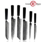 Grandsharp Black Handle 10Cr15CoMoV Damascus Kitchen Knife Collection