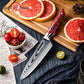 Grandsharp 67 Layers Damascus Steel Utility Paring Knife with Red Resin and Carbon Fiber Handle