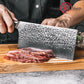 Grandsharp Kitchen Cleaver Caidao Knife 7 Inch 67 Layers AUS10 Damascus Steel Cleaver Cutting Knives with Africa Rose Wood Handle