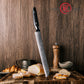 Grandsharp Kitchen 67 Layers 8 Inch Bread Knife AUS10 Damascus Steel Kitchen Bread Cutting Knives with Black Carbon Fiber Handle