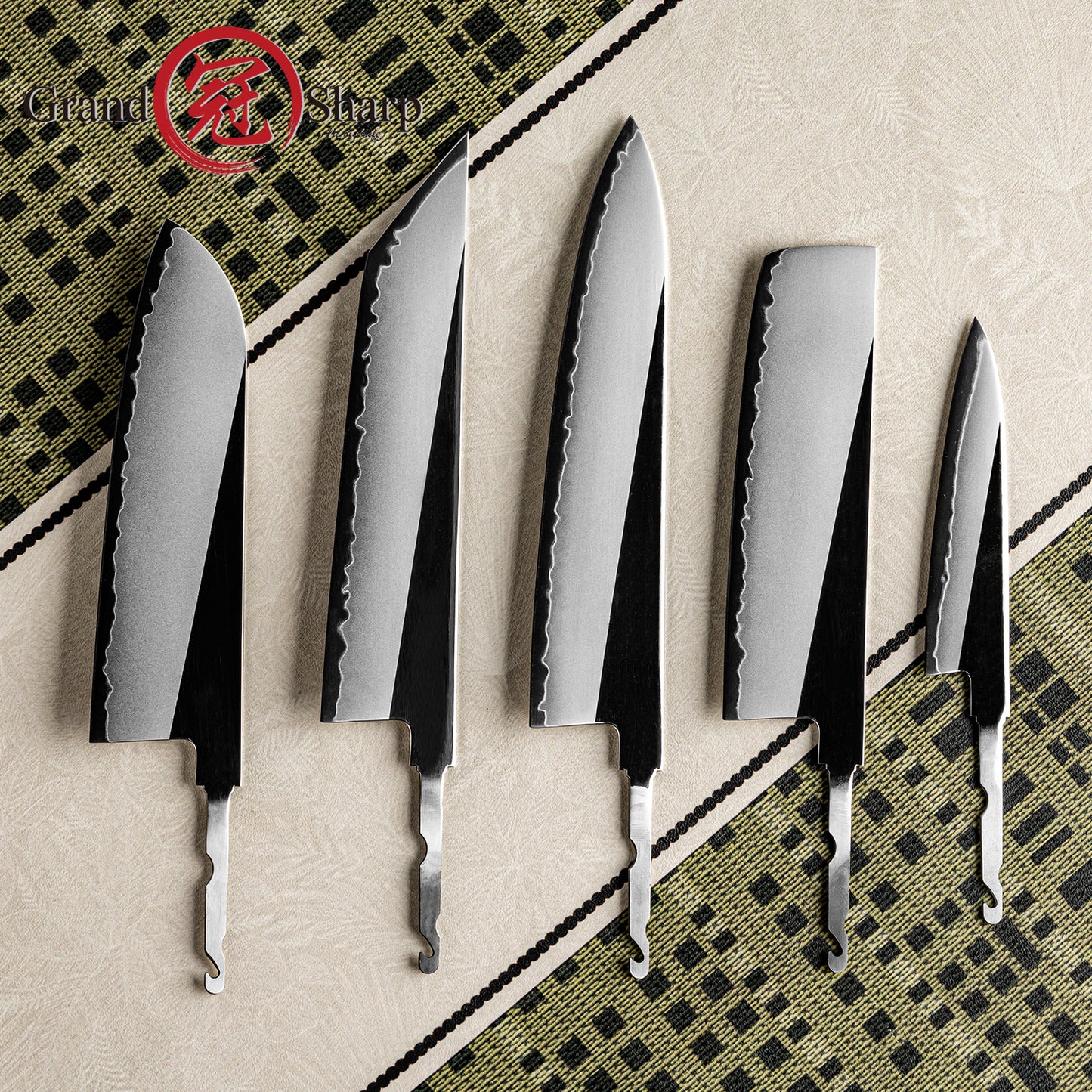 Grandsharp DIY Blade Hidden Tang PM204 / M390 san mai steel