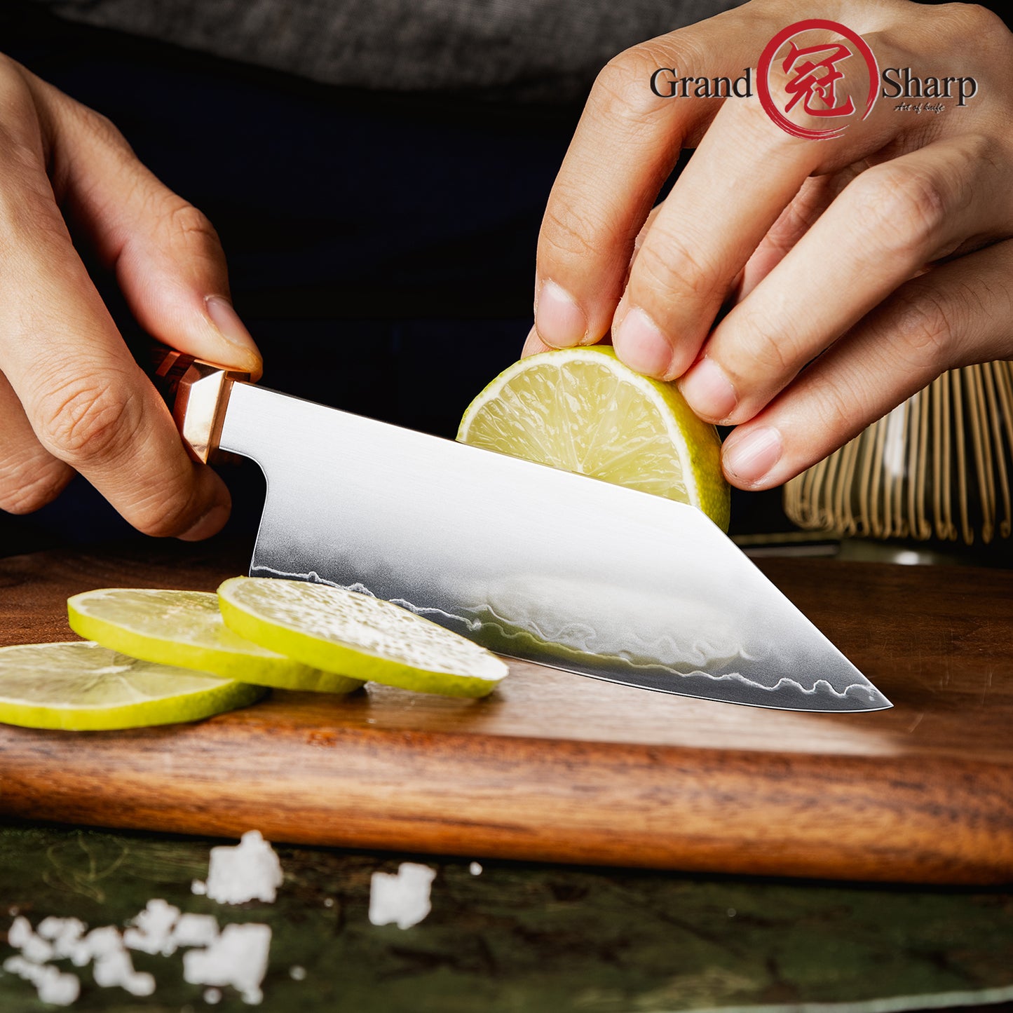 Grandsharp 5.5 Inch Japan ZDP189 Powder Steel Bunka Prep Knife with Mkuruti Wood Handle