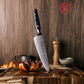 Grandsharp Kitchen 8 Inch Chef Knife Damascus AUS10 67 Layers Steel Chef Kitchen Knives Cutting with Black Carbon Fiber Handle