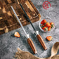 Grandsharp 10 Inch Diamond Kitchen Knives Sharpening Rod Modern Knife Sharpener Rod with Africa Rose Wood Knife Sharpener