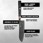 Grandsharp 7 Inch 67 Layers Damascus Steel Kitchen Santoku Knife Japanese Black Kitchen Chef Santoku Knife Carbon Fiber Handle