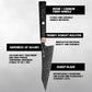 Grandsharp 5.5 Inch Kitchen Bunka Knife Japanese 67 Layers Damascus Steel Kitchen Chef Bunka Black Knife Carbon Fiber Handle