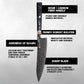 Grandsharp 8'' Kitchen Chef Knife 67 Layers Japanese Damascus Steel Black Chef Kitchen Knives with Black Carbon Fiber Handle