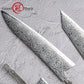 Grandsharp 67 Layers Damascus Steel DIY Hidden Tang Blade with Rose Pattern