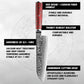 Grandsharp 7'' Santoku Knife 67 Layers S35VN Damascus Steel Carbon Fiber Red Risen Handle