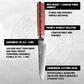 Grandsharp 4 Inch Japanese Damascus 67 Layers S35VN Steel Paring Knife Little Kitchen Paring Knife Carbon Fiber Red Risen Handle
