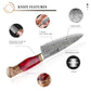 7.6 Inch Japanese Chef Knife vg10 Damascus Kitchen Knife Vegetables Meat Cutter Kitchen Cooking Knives Gift Box
