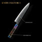Grandsharp 10CR15MOV Damascus Steel Cleaver Meat Kiritsuke Nakiri Gyuto Chef Kitchen Knife Sets with Wood Handle