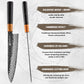 Grandsharp Modern Kitchen Chef Knife 8 Inch Damascus Steel 67 Layers 10Cr15Mov Chef Knives with Ebony & Solidified Wood Handle