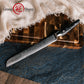 Grandsharp Kitchen 67 Layers 8 Inch Bread Knife AUS10 Damascus Steel Kitchen Bread Cutting Knives with Black Carbon Fiber Handle