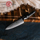 Grandsharp 5.5 Inch Utility Knife 67 Layers AUS10 Damascus Steel Utility Kitchen Knives with Black Handle