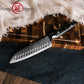 Grandsharp 7.5 Inch 67 Layers Santoku Knife Kitchen AUS10 Damascus Steel Santoku Knives Tools with Black Carbon Fiber Handle