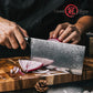 Grandsharp Premium Cleaver Cutting Knife Kitchen 67 Layers AUS10 Damascus Steel Cleaver Knives with Black Carbon Fiber Handle