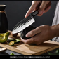 Hot Selling Natural African Mkuruti Wood Handle Forged AUS10 Stainless Steel Petty Santoku Knife