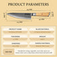 Grandsharp Custom Olive Wood Handle Damascus Chef Knife