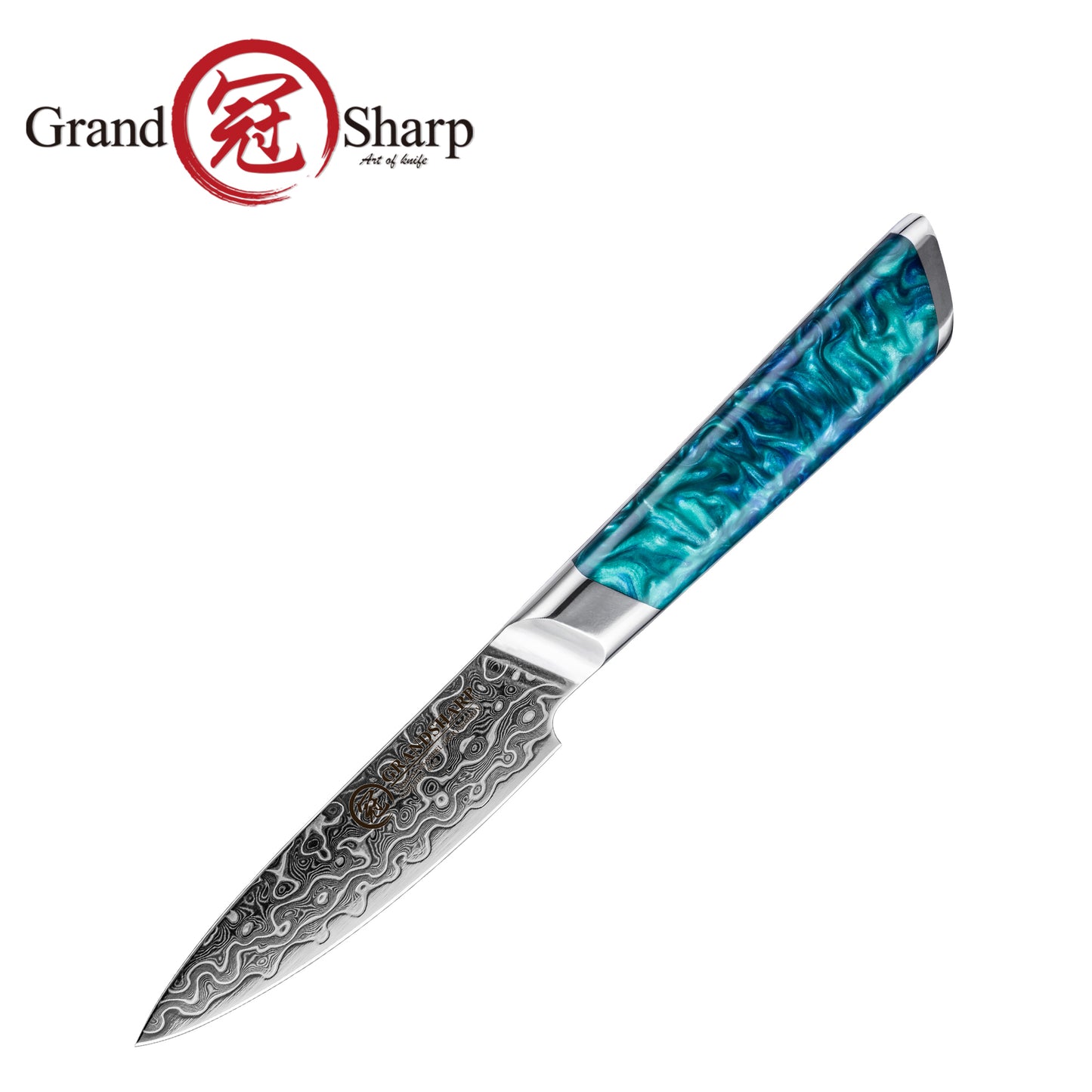 Grandsharp New 129 Layers 10Cr15CoMoV Damascus Kitchen Knife Collection