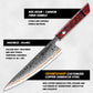 Grandsharp 8''Chef Knife 55 Layers Copper Damascus Steel Kitchen Knife Red Resin Carbon Fiber Handle Professional Cooking Tool