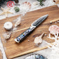 Grandsharp Abalone Shell Handle AUS10 Damascus Kitchen Set 3.5" Paring Knife
