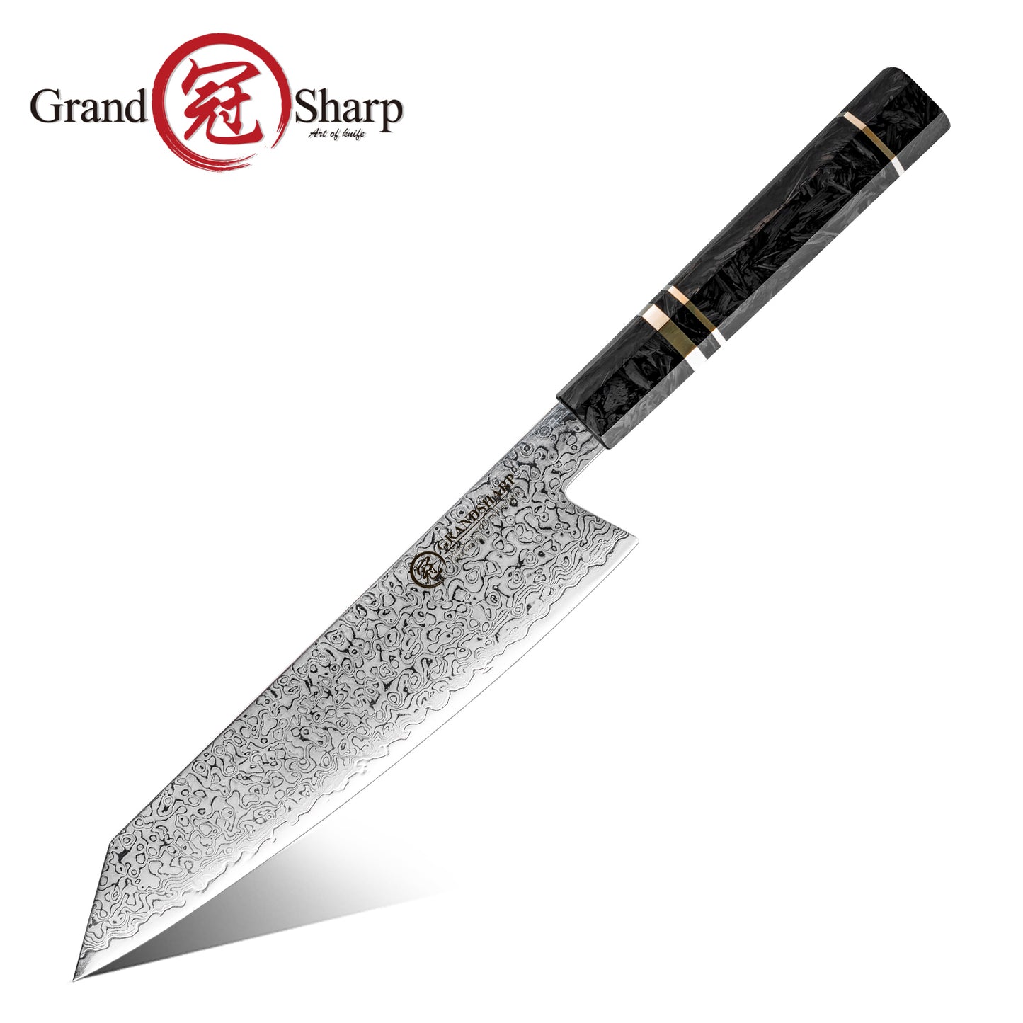 Grandsharp 10Cr15CoMoV Damascus Handmade Chef Kitchen Knife
