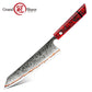 Grandsharp 55 Layers Copper Damascus Kiritsuke Chef Knife with Red Handle