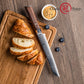 Grandsharp Rose Wood Handle Damascus Serrated Bread Knife