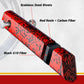 Grandsharp 5'' Utility Knife Damascus 55 Layers Copper Steel Kitchen Japanese Utility Knife with Red Resin Carbon Fiber Handle