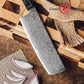 Grandsharp Nakiri Kitchen 7'' Knife Modern 67 Layers Damascus Steel Kitchen Chef Nakiri Knives with Black Carbon Fiber Handle