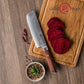 Grandsharp Rose Wood Handle Damascus Nakiri Knife