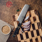 Grandsharp Nakiri Kitchen 7'' Knife Modern 67 Layers Damascus Steel Kitchen Chef Nakiri Knives with Black Carbon Fiber Handle