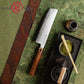 Grandsharp Japanese Hitachi 7.5 Inch ZDP189 Powder Steel Kitchen Nakiri Knife Cutting Cooking Natural Africa Mkuruti Wood Handle