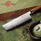 Grandsharp Japanese Hitachi 7.5 Inch ZDP189 Powder Steel Kitchen Nakiri Knife Cutting Cooking Natural Africa Mkuruti Wood Handle