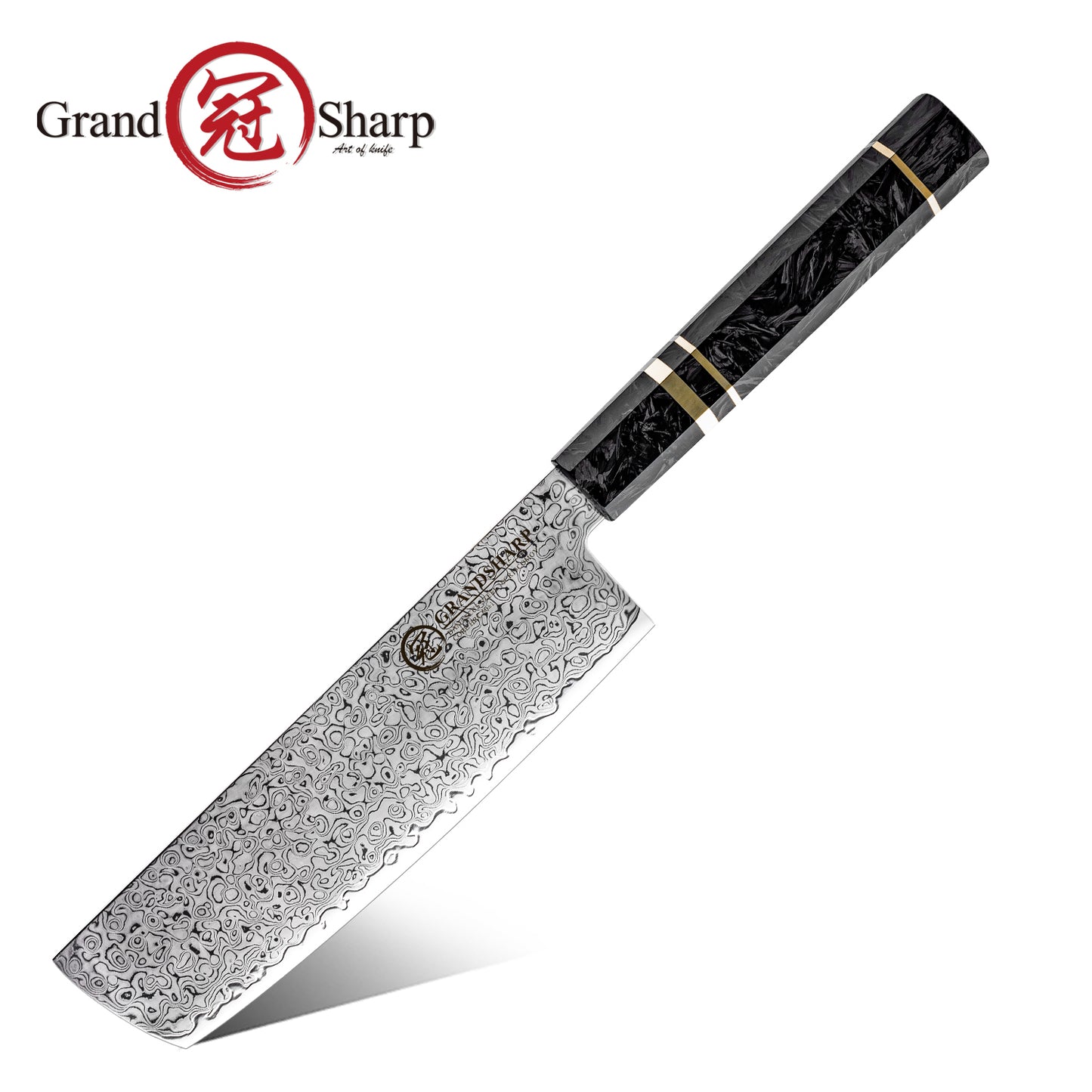 Grandsharp 10Cr15CoMoV Damascus Handmade Chef Kitchen Knife