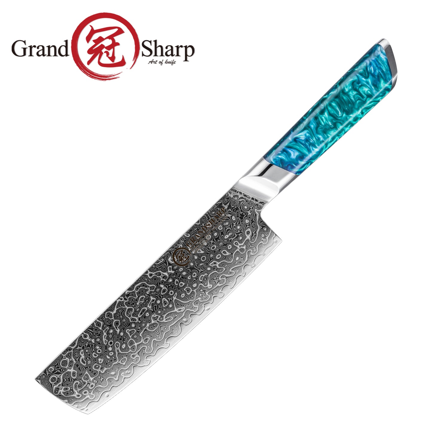 Grandsharp New 129 Layers 10Cr15CoMoV Damascus Kitchen Knife Collection