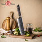 Grandsharp Japanese 129 Layers Damascus Steel 7 Inch Nakiri Knife Kitchen Damascus Nakiri Knives with Black Carbon Fiber Handle